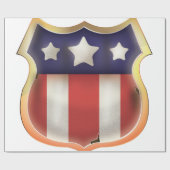 Amerikaanse superheld Shield. Cadeaupapier (Vlak)