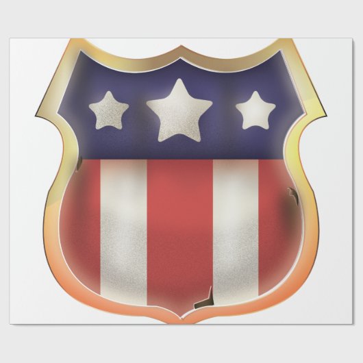 Amerikaanse superheld  Shield. Cadeaupapier (Vlak)
