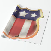 Amerikaanse superheld  Shield. Cadeaupapier (Uitgerold)