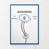 Amerikaanse superheld Tremendous Birthday Drieluik Uitnodiging (Cover)