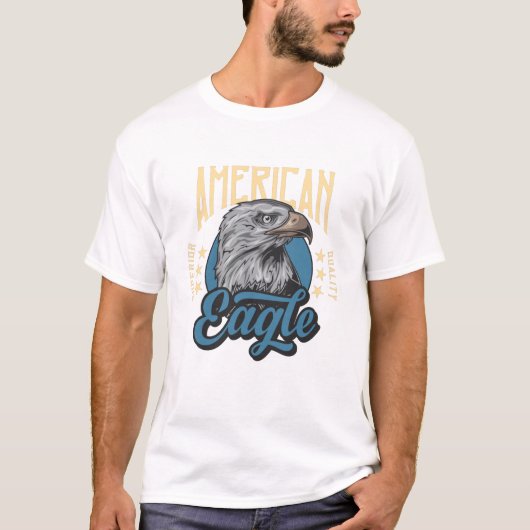 Amerikaanse superieure kwaliteit Eagle T-Shirt (Voorkant)