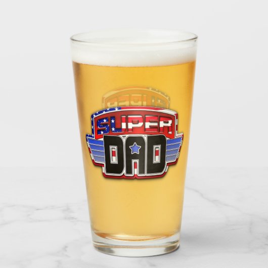Amerikaanse Superpapa Glas (Voorkant gevuld)