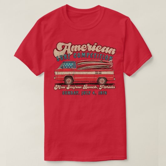 Amerikaanse Surfcompetitie 1976 T-shirt (Design voorkant)