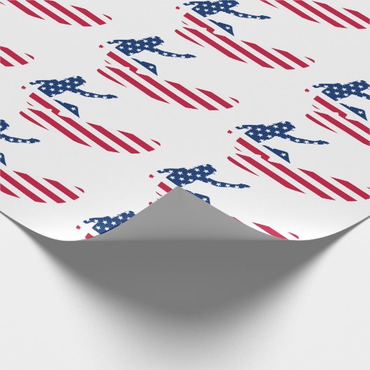 Amerikaanse surfende Amerikaanse surfer Cadeaupapier (Hoek)