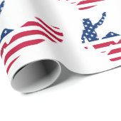 Amerikaanse surfende Amerikaanse surfer Cadeaupapier (Rol Hoek)