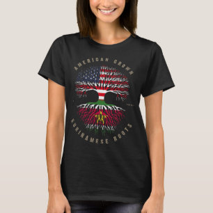 Amerikaanse Surinaamse harsliefde Surinaamse vlag T-shirt