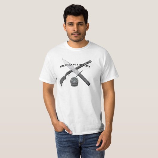 AMERIKAANSE SURVIVALIST T-SHIRT (Voorkant volledig)