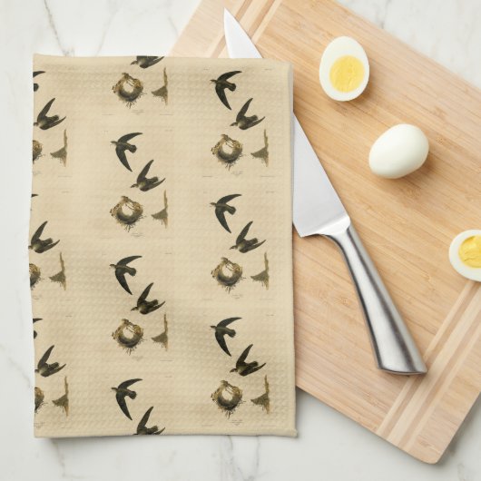 Amerikaanse Swift Audubon (Chimney), vogels van Am Theedoek (Quarter Fold)