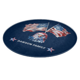 Amerikaanse symbolen aangepaste familienaam snijplank