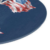 Amerikaanse symbolen aangepaste familienaam snijplank (Hoek)