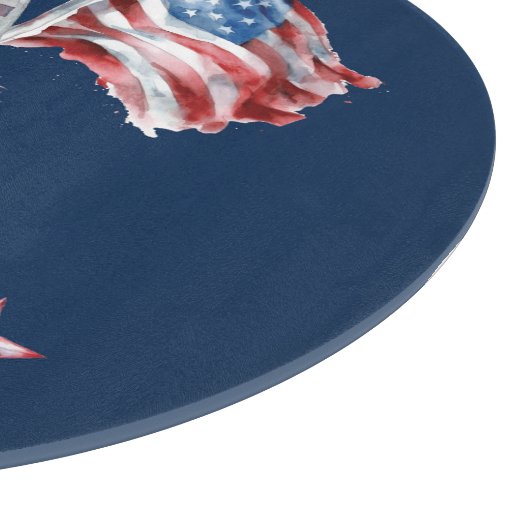 Amerikaanse symbolen aangepaste familienaam snijplank (Hoek)