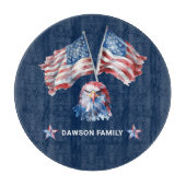 Amerikaanse symbolen aangepaste familienaam snijplank (Voorkant)