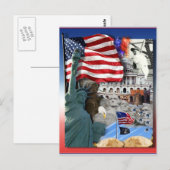 Amerikaanse symbolen briefkaart (Voorkant / Achterkant)