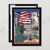 Amerikaanse symbolen briefkaart (Voorkant / Achterkant)