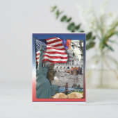 Amerikaanse symbolen briefkaart (Staand voorkant)