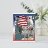 Amerikaanse symbolen briefkaart (Staand voorkant)