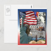 Amerikaanse symbolen briefkaart (Voorkant / Achterkant)