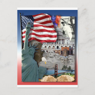 Amerikaanse symbolen briefkaart