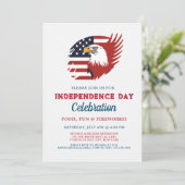 Amerikaanse symbolen in de viering van de Onafhank Kaart (Staand voorkant)