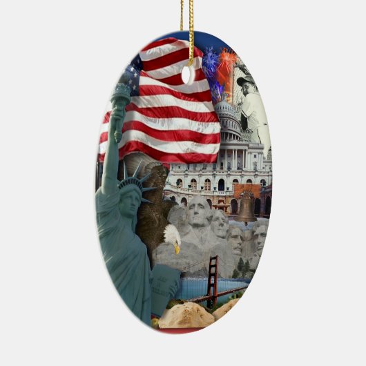 Amerikaanse symbolen keramisch ornament (Rechts)