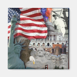 Amerikaanse symbolen magneet