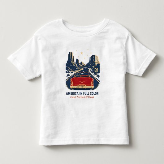 Amerikaanse T-shirts in volle kleur (Voorkant)