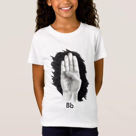 AMERIKAANSE TAALLETTER "B" T-SHIRT (Voorkant)