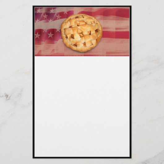 Amerikaanse taart op oude glorie briefpapier (Voorkant)