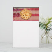 Amerikaanse taart op oude glorie briefpapier (Staand voorkant)