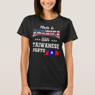 Amerikaanse Taiwanese onderdelen Taiwan - Kaart Ve T-shirt