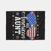 Amerikaanse Tante Matching Family 4 juli Verenigde Fleece Deken (Voorkant (Horizontaal))