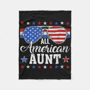 Amerikaanse Tante Matching Family 4 juli Verenigde Fleece Deken