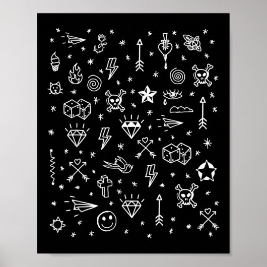 Amerikaanse Tattoo Flash, Traditionele Tattoo Desi Poster (Voorkant)