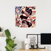 Amerikaanse Tattoo Pin-up Poster (Thuiskantoor)