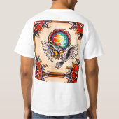 "Amerikaanse Tattoo stijl Mannen T-shirt (Achterkant)