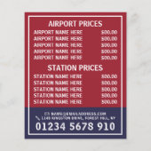 Amerikaanse Taxi Firmware met prijslijst Flyer (Achterkant)