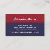 Amerikaanse Taxi Flag Visitekaartje (Achterkant)