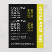 Amerikaanse taxi met prijslijst flyer (Achterkant)