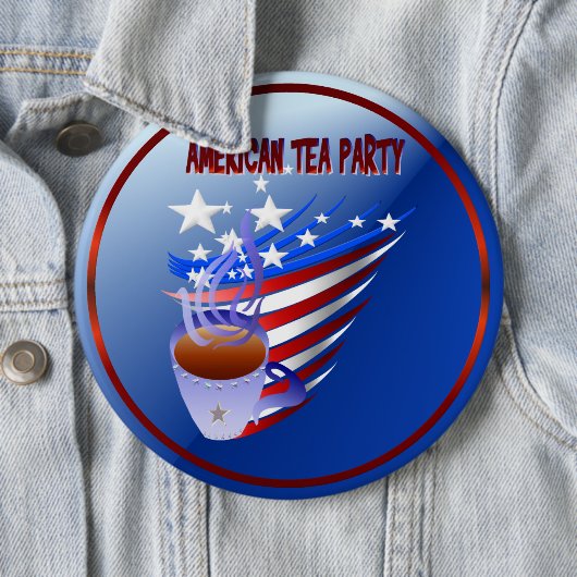 Amerikaanse Tea Party Button (In situ)