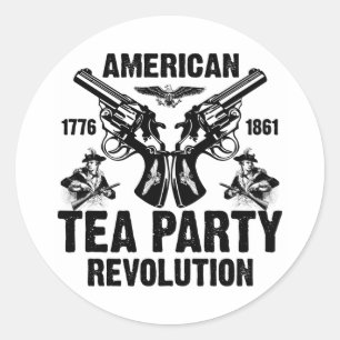 Amerikaanse Tea Party Revolutie Ronde Sticker