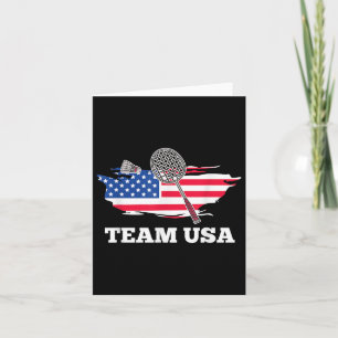 Amerikaanse Team Shuttle Racket Badminton Player Kaart