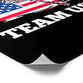 Amerikaanse Team Shuttle Racket Badminton Player Poster (Hoek)