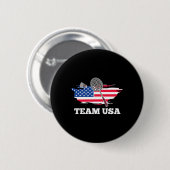 Amerikaanse Team Shuttle Racket Badminton Player Ronde Button 5,7 Cm (Voorkant /achterkant)