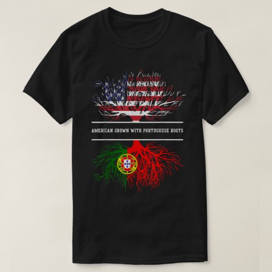 Amerikaanse teelt met Portugese wortels Portugal T T-shirt (Design voorkant)