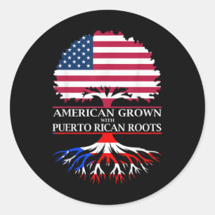 Amerikaanse teelt met Puerto Ricaanse wortels Ronde Sticker