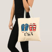Amerikaanse Teenslippers Tote Bag (Voorkant (product))