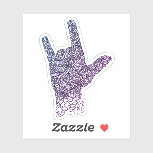 Amerikaanse Teken Taal Vinyl Sticker (Vel)