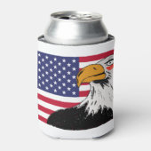 Amerikaanse tekening van een adelaar blikjeskoeler (Blikje Voorkant)
