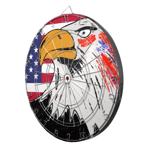 Amerikaanse tekening van een adelaar dartbord (Voorkant Rechts)