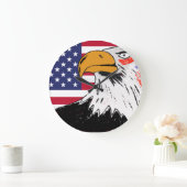 Amerikaanse tekening van een adelaar grote klok (Huis)